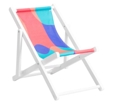 Leżak HOMLA 744679 COLOR FIESTA 42 x 58.5 x 52.5 cm drewniany mini biały (5906496744679)