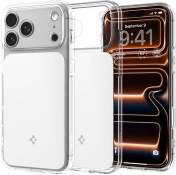 Etui Spigen Ultra Hybrid "T" Mag MagSafe do Apple iPhone 17 Pro Transparent/White (8800283314762)