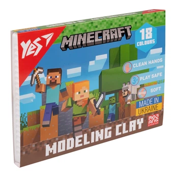 Пластилін Yes, 18 кол., 360г "Minecraft"