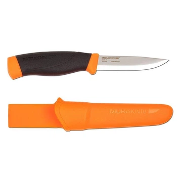 Нож туристический 104 мм с чехлом Morakniv Companion HeavyDuty 58 HRC углеродистая сталь оранжевый с черным
