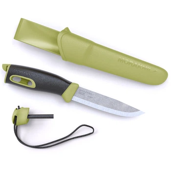 Ніж туристичний 104 мм із чохлом Morakniv Companion Spark (S) Green 56-58 HRC Sandvik 12C27 нержавіюча сталь зелений