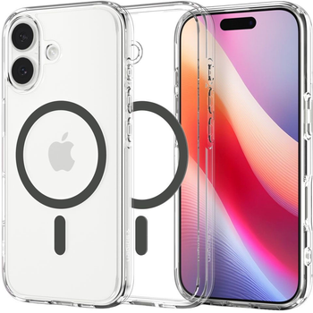 Etui plecki Spigen Ultra Hybrid MagSafe Case do Apple iPhone 17 Transparent/Graphite (8800283315134)