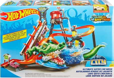 Трек Хот Вілс Вибух кольорів Водонапірна вежа Hot Wheels City Ultimate Gator Car Wash FTB67