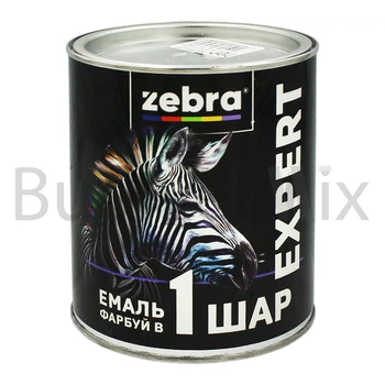 Емаль алкідна ZEBRA EXPERT 1 шар Т1017 0,7 л сіра