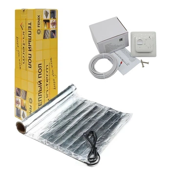 Алюминиевый мат In-Therm 1 м2 + механический терморегулятор RTC 70