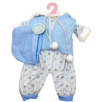 Набор одежды для пупса 40-45 см комбинезон шапочка и жилет текстильный комплект для игровых кукол повседневный стильный образ разноцветный