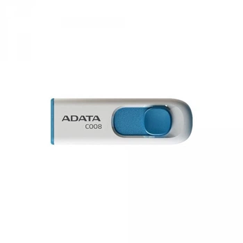 Флеш-накопичувач ADATA USB 2.0 C008 16Gb White/Blue (AC008-16G-RWE) (290)