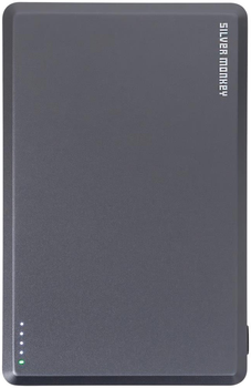 Powerbank Silver Monkey Ultra Slim 5000mAh MagSafe Grey (5905386992442)