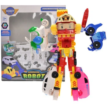 Robocar Poli Трансформер 6 в 1 – большой робот 26 см, игрушка для детей