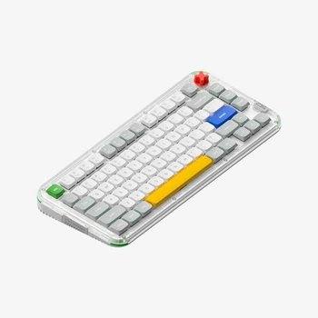 Бездротова (Bluetooth та 2.4G) механічна низькопрофільна клавіатура з HOT SWAP NuPhy Kick75, RGB, WIN&MAC, УКР/АНГЛ, WHITE/БІЛА (Kick75LOWW)