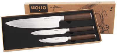 Набір ножів Orion Wooden з нержавіючої сталі 3 шт (8592381161606)