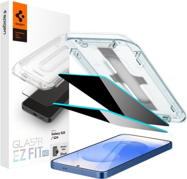 Захисне скло Spigen Glas.tR EZ Fit HD Privacy для Samsung Galaxy S25/S24 2 шт. (AGL09308)