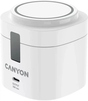 Ładowarka bezprzewodowa Canyon OnCharge 405 z adapterem w zestawie 4-in-1 White (CNS-WCS405W)