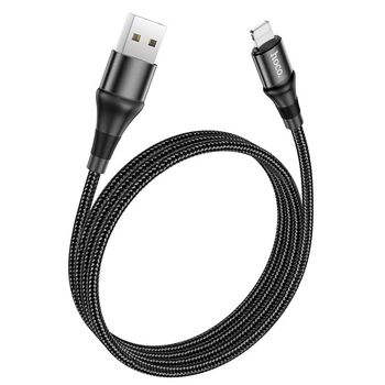 Data-кабель Hoco X50 Excellent lightning 2.4А 1 м Чорний (Q/HKKJ 003-2017)