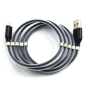 Data-кабель E-Cable Magnetic Absorption Micro-USB 1 м Black