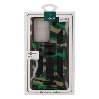 Чохол-накладка Shockproof Camouflage для Samsung Galaxy S21 Ultra 4, green