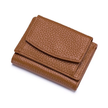 Маленький жіночий гаманець із високоякісної PU шкіри brown