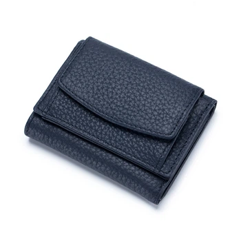 Маленький жіночий гаманець із високоякісної PU шкіри dark-blue