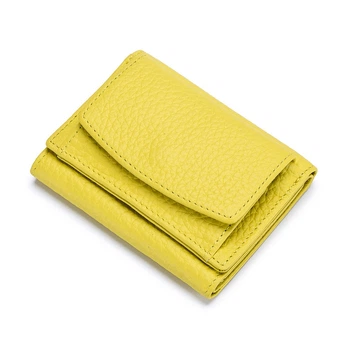 Маленький жіночий гаманець із високоякісної PU шкіри yellow
