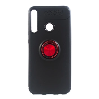 Чехол-накладка C-KU Auto Focus 360 Rotating Ring для Huawei P40 Lite E / Y7 P Black-red