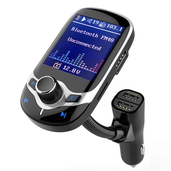 Автомобильный FM-модулятор (трансмиттер) MHZ FM40 + УЗУ, Black