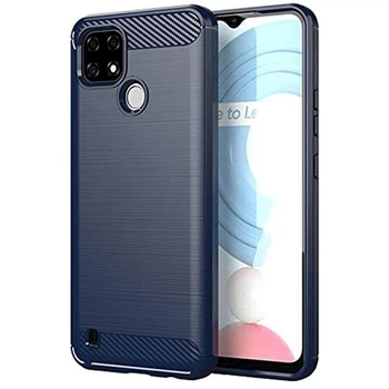 Чехол-накладка Polished Carbon для Realme C21 Blue
