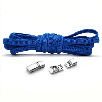 Эластичные шнурки с магнитными защелками без завязок 1м Blue