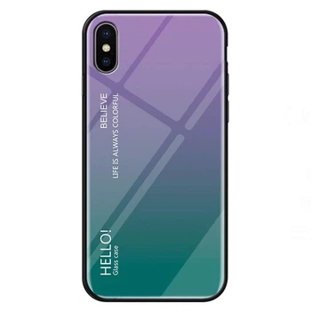 Чохол-накладка Gradient HELLO для Apple iPhone XS Max purple