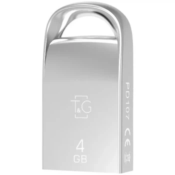 USB Флешка 4Gb T & G Short 107 Metal, Silver