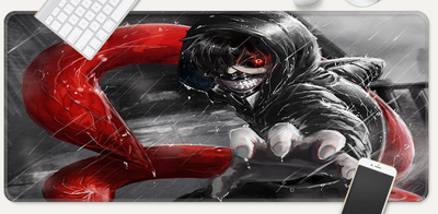 Игровая поверхность, коврик для мышки с Аниме принтом "Токийский гуль / Tokyo ghoul" 800*300*3 мм 0207
