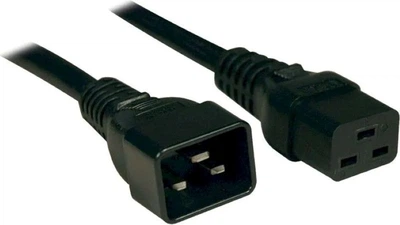 Кабель живлення ZPAS C19/C20, 2m, 16A, чорний