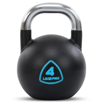 Гиря 4кг цельная соревновательная стальная окрашенная LivePro Competition Kettlebell 8042-4 вес 4кг