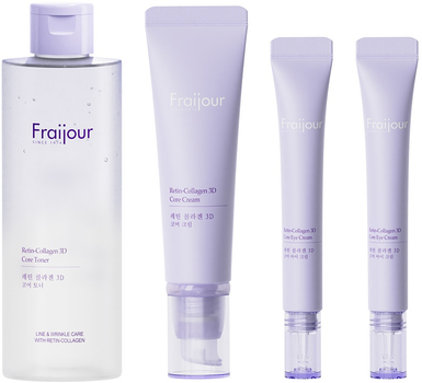 Набір для догляду за обличчям Fraijour Retin-Collagen 3D Core Тонер 250 мл + Крем 50 мл + Крем для шкіри навколо очей 2 x 15 мл (8802929008363)