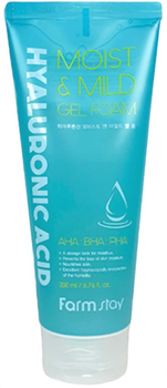 Гель-пінка для вмивання обличчя FarmStay Hyaluronic Acid Moist & Mild 200 мл (8809480773075)