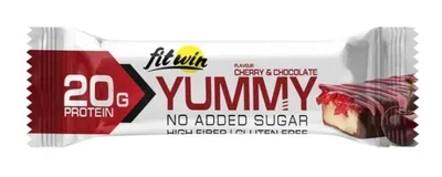 Протеиновый батончик FitWin Yummy Bar 55 г Вишня - Шоколад