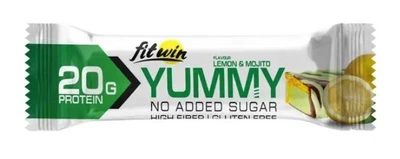 Протеиновый батончик FitWin Yummy Bar 55 г Лимон – Мохито