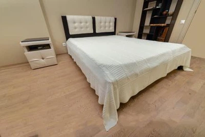 Плед вязаный однотонный Issihome I2000 кремовый 220х240см