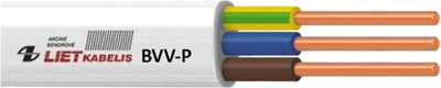 Кабель Lietkabelis BVV-P 3 x 1.5 25 м Білий (4779016540836)