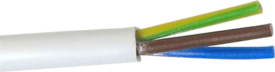 Кабель Lietkabelis H03VV-F 3 x 0.75 50 м Білий (4779016544681)