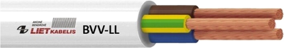 Кабель Lietkabelis BVV-LL 3 x 1.5 50 м Білий (4779016547200)