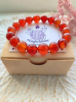 Браслет Magic Stone із сердоліку намистини 10 мм, one size