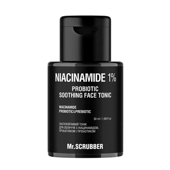 Успокаивающий тоник для лица Niacinamide 1% с ниацинамидом, пробиотиком и пребиотиком, 50 ml Mr.SCRUBBER
