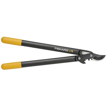 Плоскостной сучкорез 56 мм Fiskars PowerGear (M) L76 112300 диаметр резки 28 мм черный с оранжевым