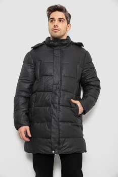 Куртка мужская зимняя удлиненная, цвет черный, 244RH76-10, AGER, размер 2XL