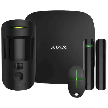 Комплект охоронної сигналізації Ajax StarterKit Cam Plus HDR UA black