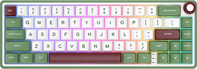 Klawiatura przewodowa RK ROYAL KLUDGE R65 RGB Brown Switch Green Sand (RK-R65-GRNSND-BRNSW-US)