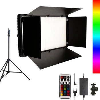 Видеосвет VARICOLOR PRO LED U800+ RGB 3200-5600K с регулировкой и сетевым адаптером, с пультом и усиленным штативом Осветитель Лампа для фона