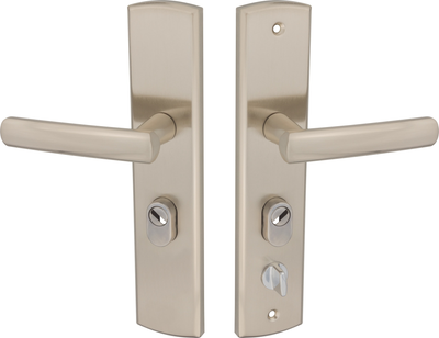 Дверна ручка з довгою накладкою Barcz 68 мм Нікель DB-ML-01 (5901764424789)