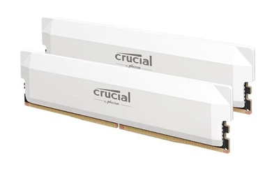 Оперативна пам'ять DDR5 64 Gb (6000 MHz) (Kit 32 Gb x 2) Crucial Pro Wite (CP2K32G60C40U5W)