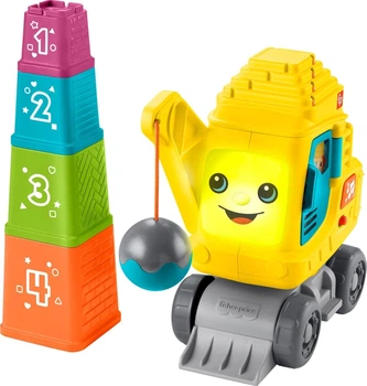 Интерактивная игрушка Fisher Price Веселый подъемный кран "Складывай и считай"